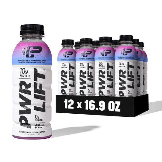 Whey Protein Water Sports Drink by PWR LIFT, Blueberry Pomegranate, 16.9oz