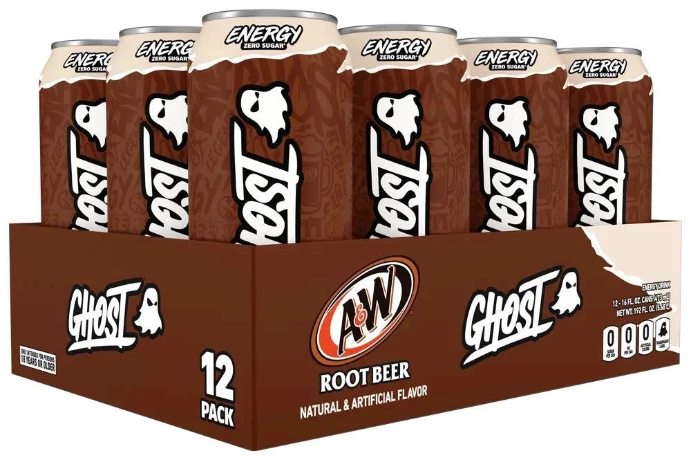 GHOST Zero Sugar A&W Root Beer Cans, 16oz