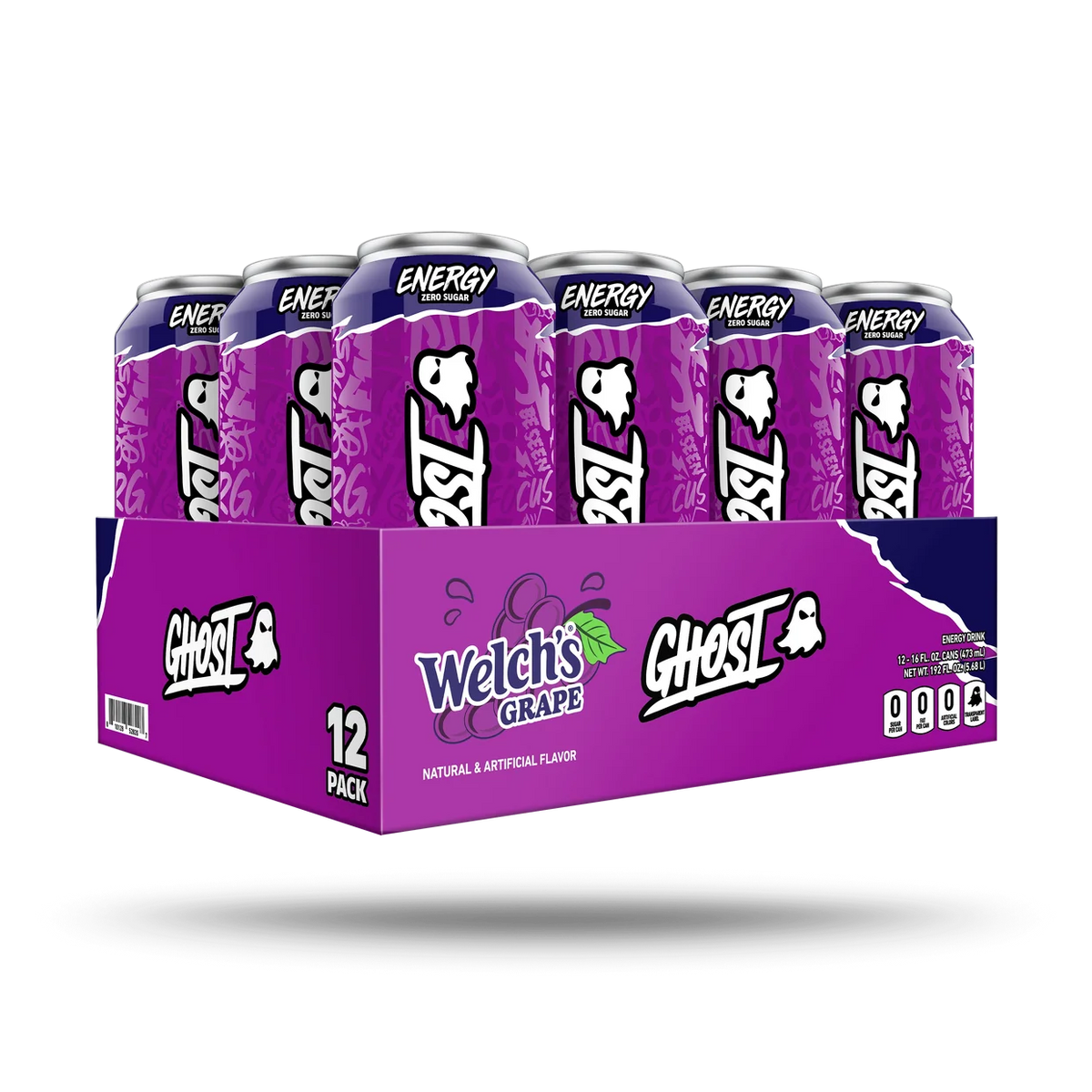 GHOST Zero Sugar Welch's Grape Cans, 16oz