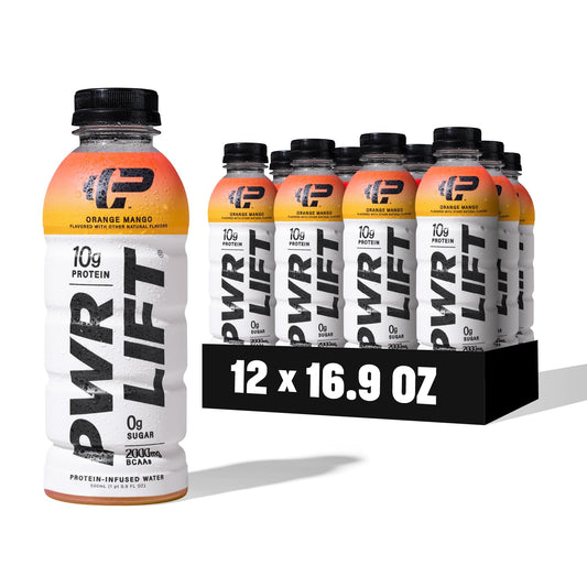 Whey Protein Water Sports Drink by PWR LIFT, Orange Mango, 16.9oz