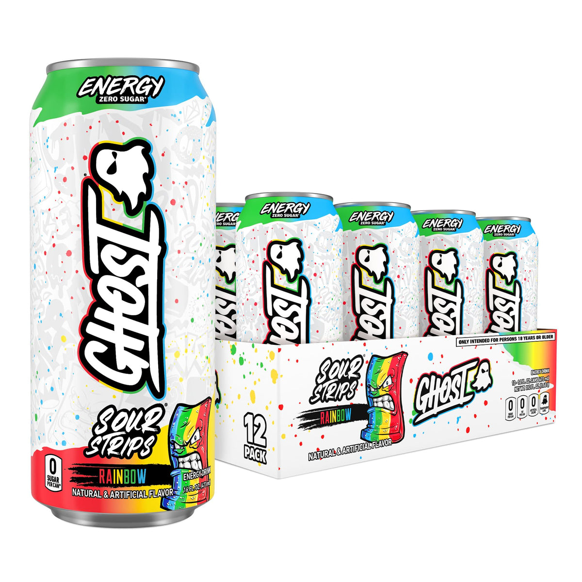 GHOST Zero Sugar Sour Stripes Cans, 16oz