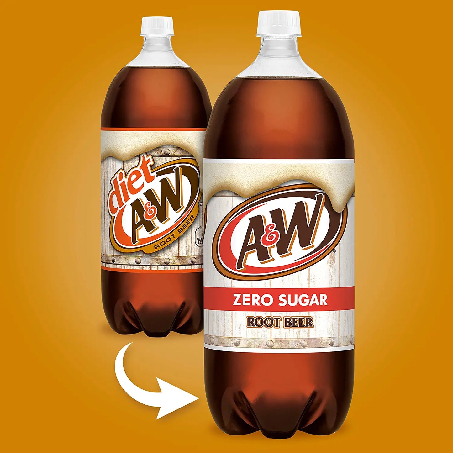 A&W Zero Sugar Root Beer 4pk, 2L