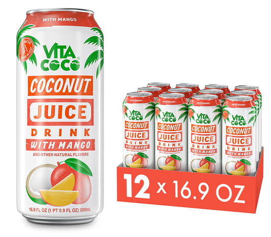 Vita Coco Coconut Juice with Mango Cans, 16.9oz