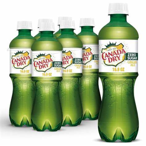 Canada Dry Zero Sugar Ginger Ale, 16.9oz