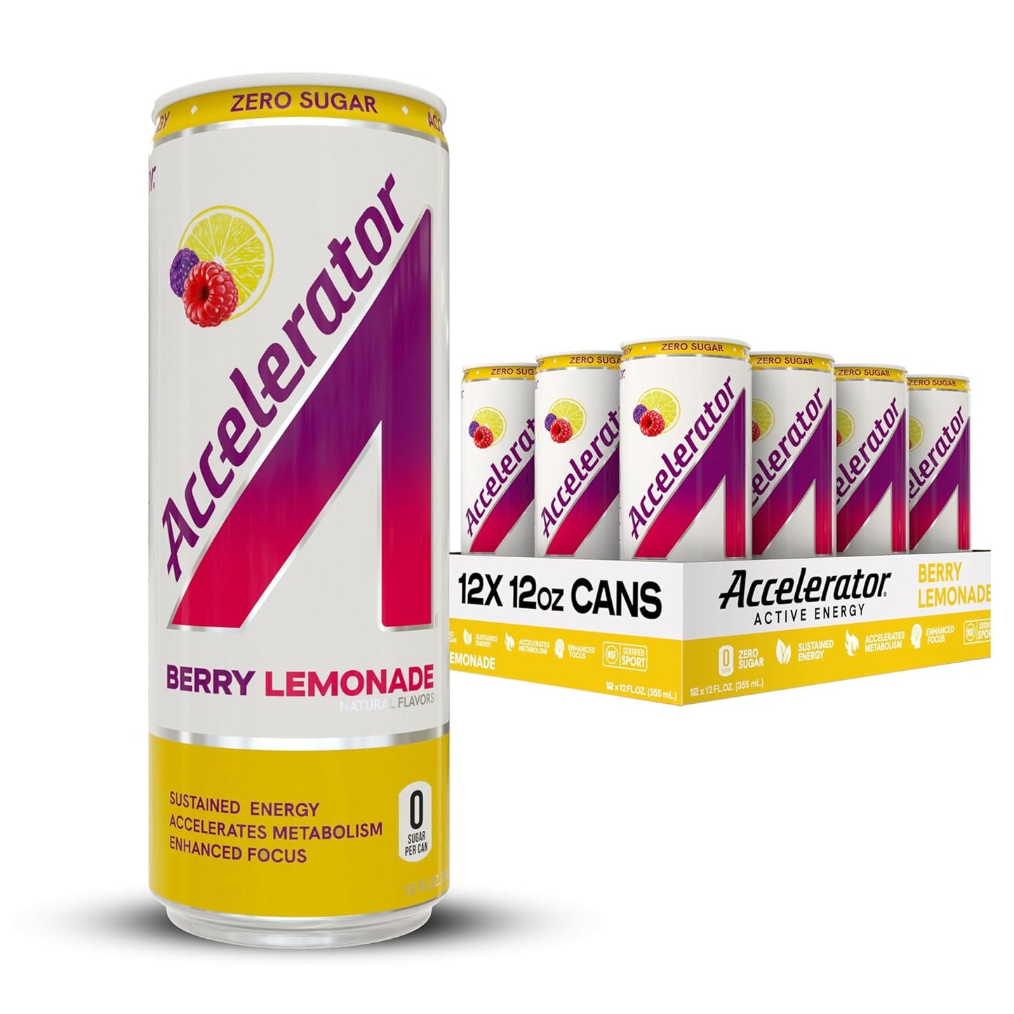 Adrenaline Shoc Berry Lemonade Cans, 12oz