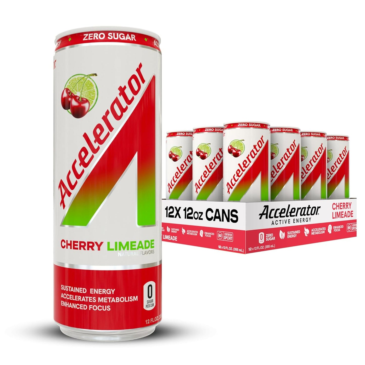 Adrenaline Shoc Cherry Limeade Cans, 12oz