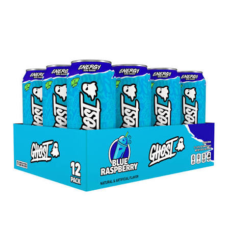GHOST Zero Sugar Blue Raspberry Cans, 16oz