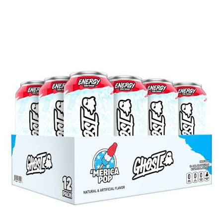 GHOST Zero Sugar 'Merica Pop Cans, 16oz