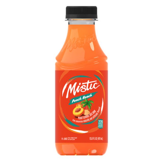 Mistic Peach Beach Flavored Juice Drink, 15.9oz