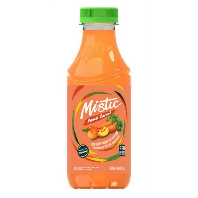 Mistic Peach Carrot Flavored Juice Drink, 15.9oz