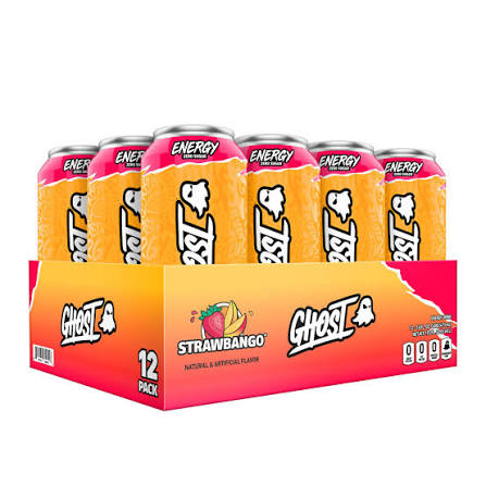 GHOST Zero Sugar Strawbango Cans, 16oz
