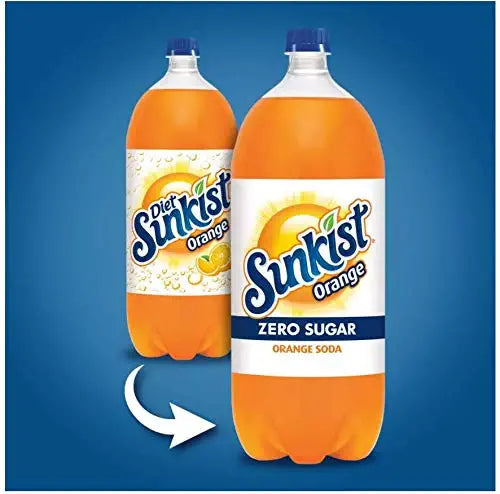 Sunkist Zero Sugar Orange Soda 4pk, 2L