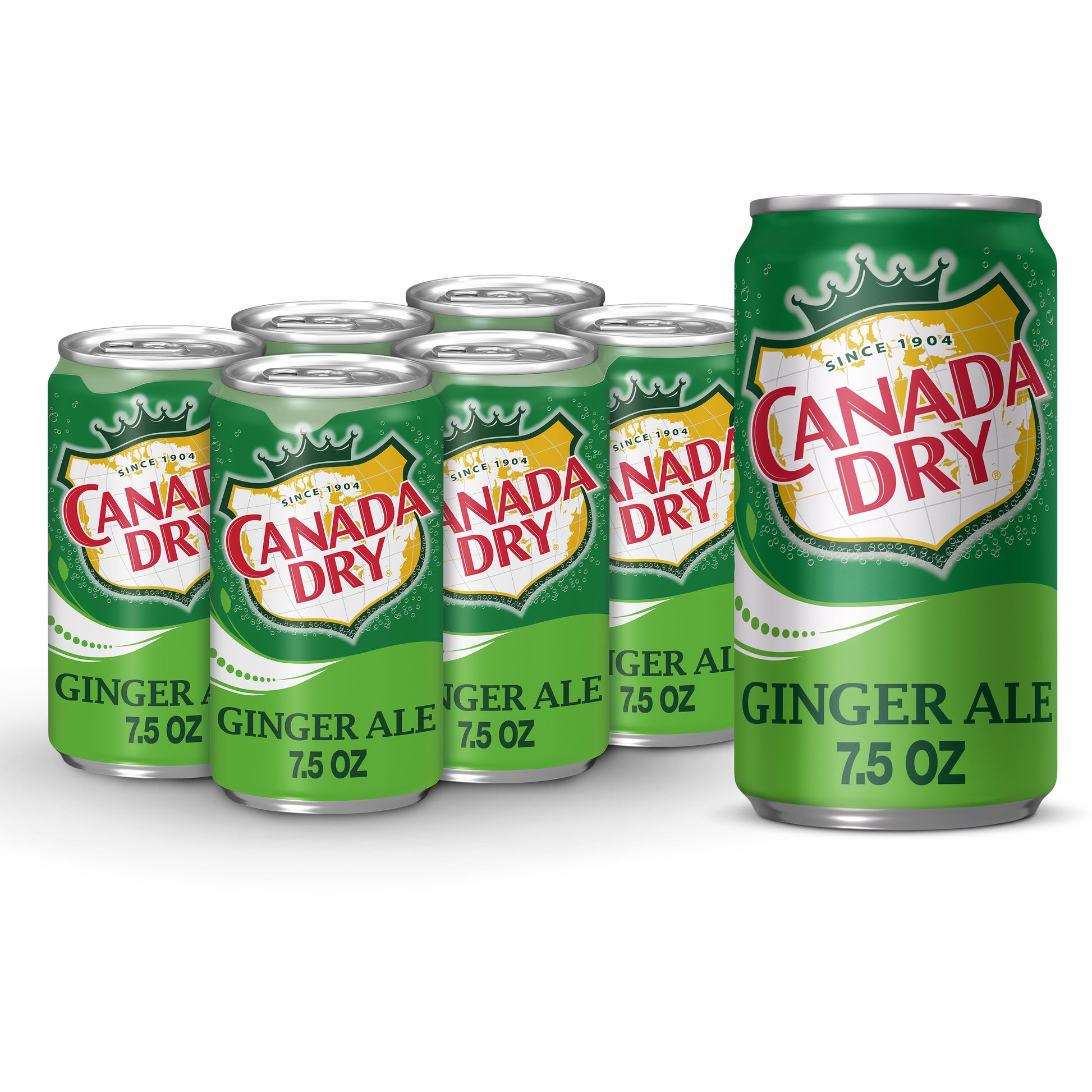 Canada Dry Ginger Ale Mini Cans 7.5oz 12 Pack or 24 Pack - drinkdrop.net