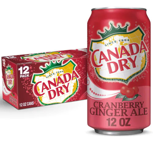 Canada Dry Cranberry Ginger Ale Cans, 12oz