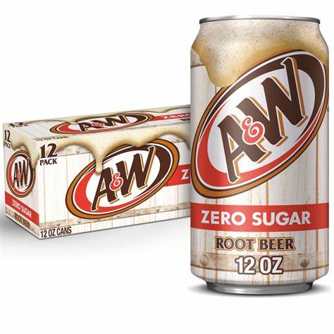 A&W Zero Sugar Root Beer Cans, 12oz