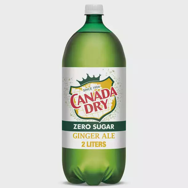 Canada Dry Zero Sugar Ginger Ale Soda 4pk, 2L