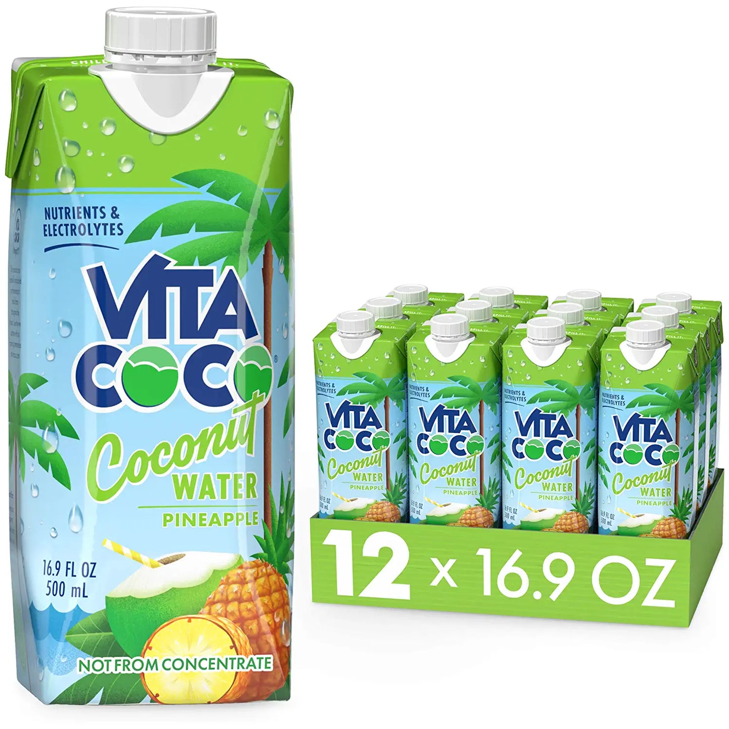Vita Coco Coconut Water Pineapple, 16.9oz
