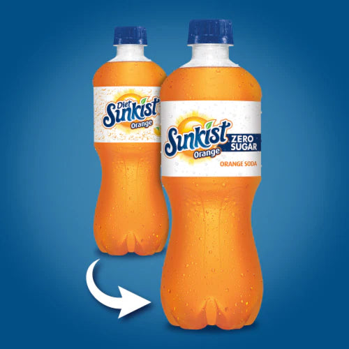 Sunkist Zero Sugar Orange 20oz 8 or 24 pack - drinkdrop.net