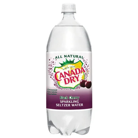 Canada Dry Black Cherry Sparkling Seltzer Water 4pk, 2L