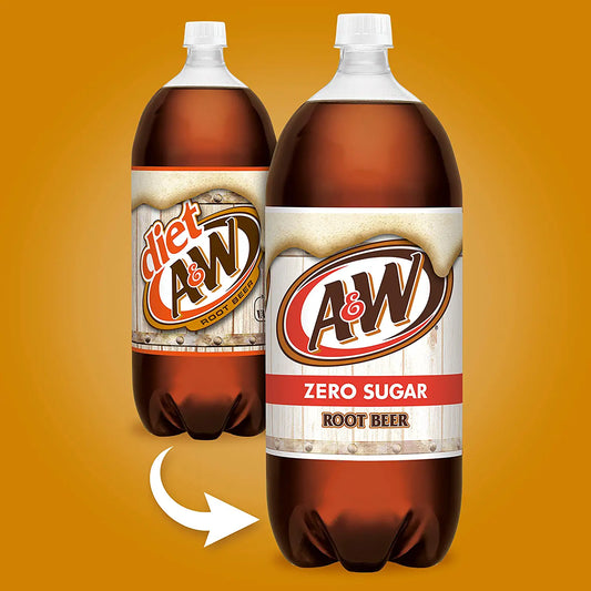 A&W Zero Sugar Root Beer 4pk, 2L
