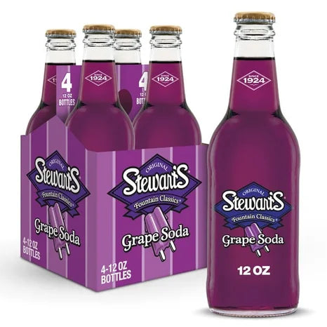 Stewart's Grape Soda 6 or 12 pack - drinkdrop.net