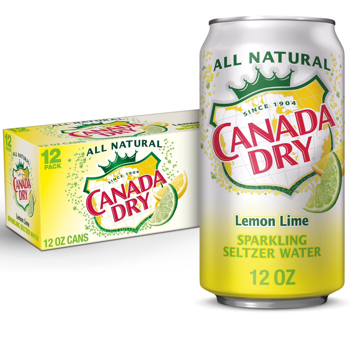 Canada Dry Lemon Lime Sparkling Seltzer Water 12 or 24 pack - drinkdrop.net