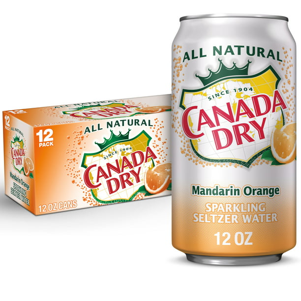Canada Dry Mandarin Orange Sparkling Water 12 or 24 pack - drinkdrop.net