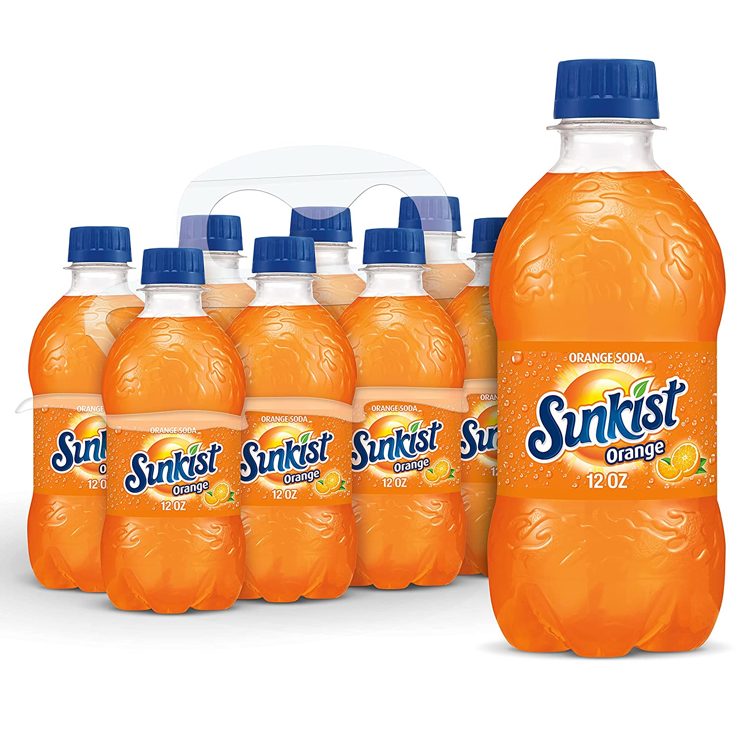 Sunkist Orange Plastic Bottles, 12oz - drinkdrop.net