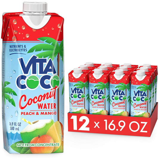 Vita Coco Coconut Water Peach & Mango, 16.9oz