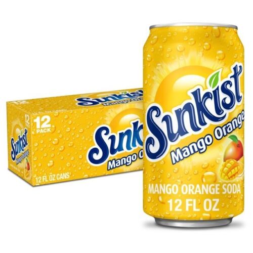 Sunkist Mango Orange Cans, 12oz